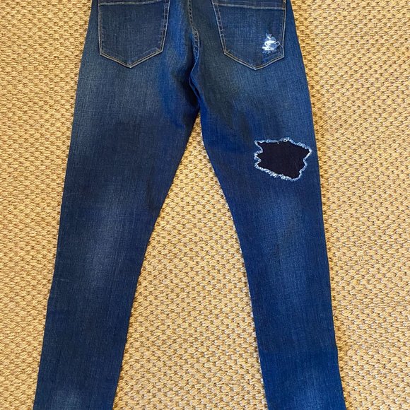 BLANKNYC DARK DENIM DISTRESSED JEANS - Picture 2 of 2